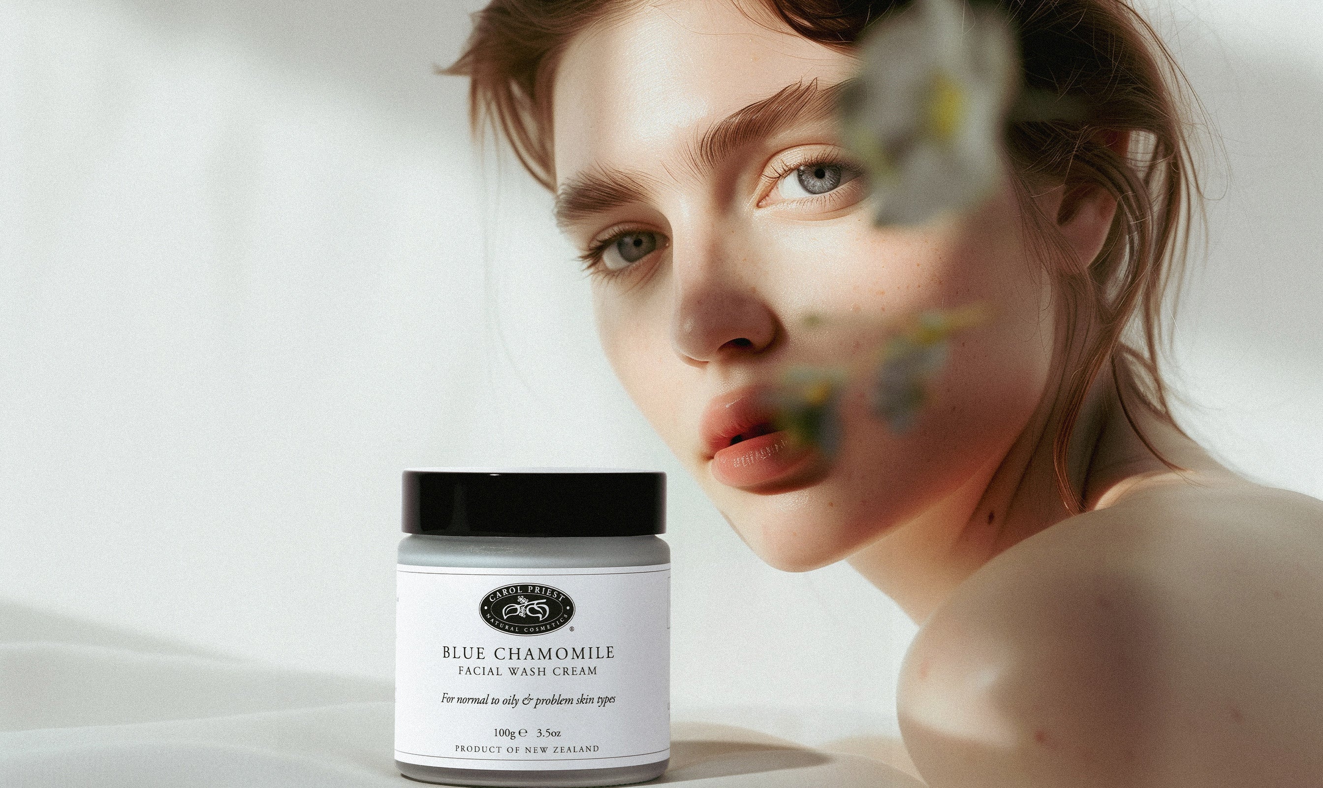 Thumbnail featuring Carol Priest's Blue Chamomile Facial Wash Cream, ideal for acne-prone skin, a vital product in the Cleanse collection.