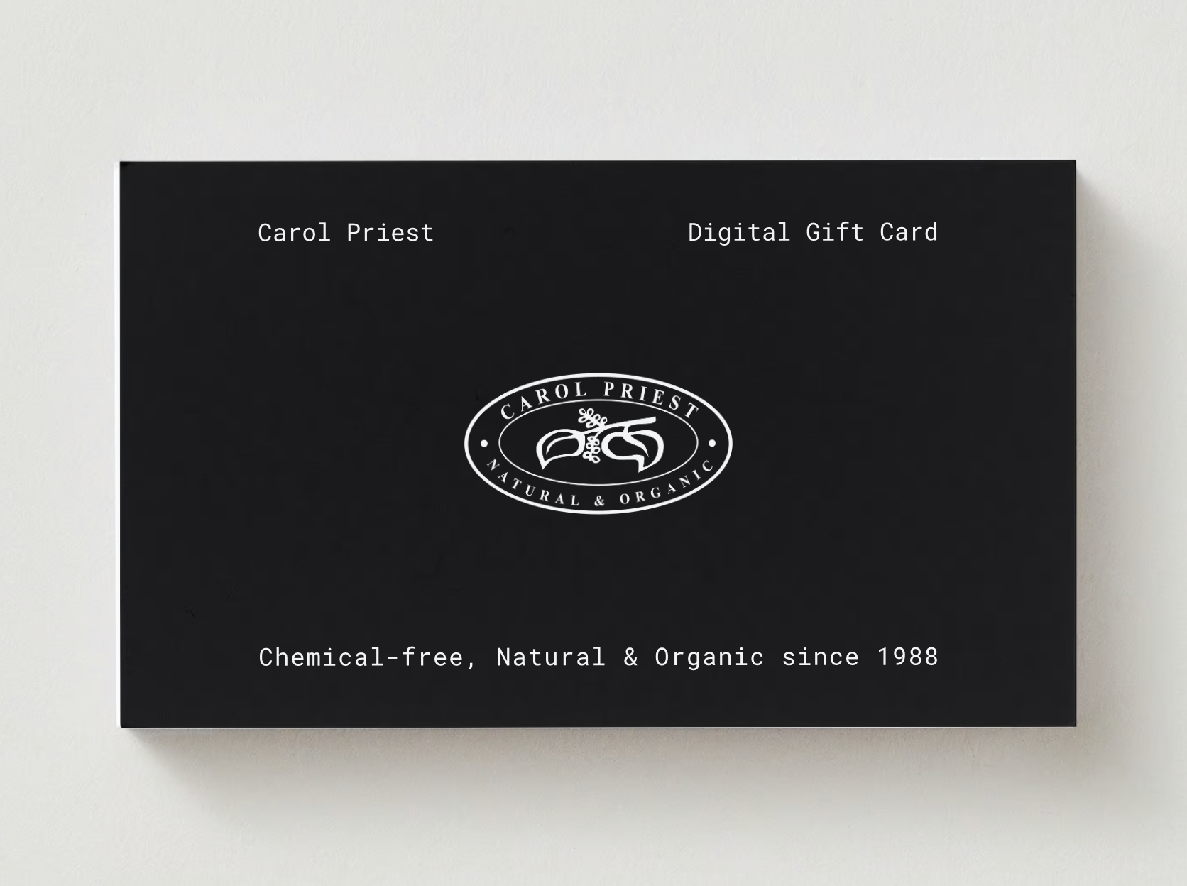 carol priest digital gift card