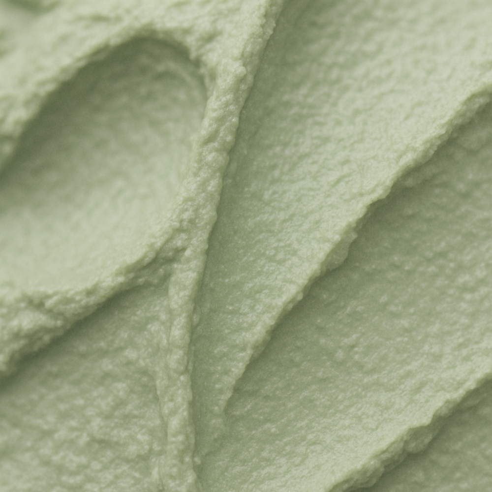 carol priest green clay mask texture